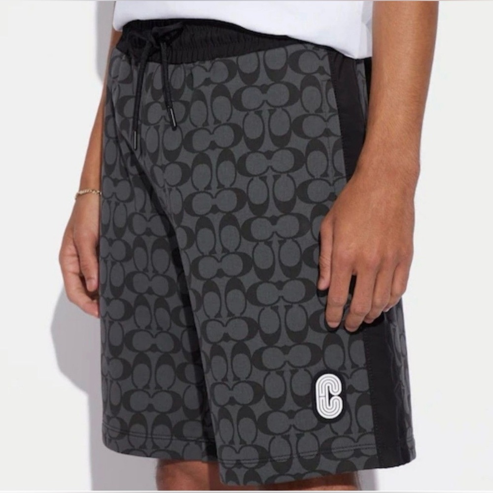 Coach Black and Gray Men Shorts Hybrids